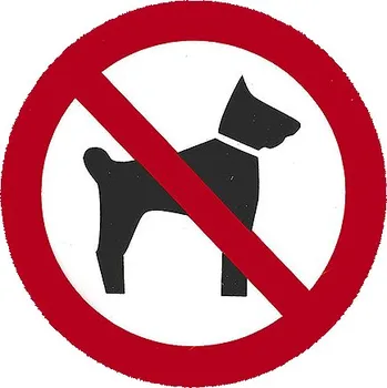 Informační tabulka CONTACTO Tabulka, piktogram: "Zákaz vstupu se psy", průměr 100 mm | CONTACTO, 7675/013