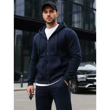 Pánská mikina Buďchlap Tmavě modrá mikina s kapucí