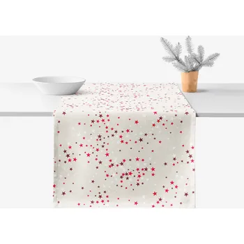 ubrus Běhoun na stůl Valencia - Hvězdičky na režné 20x120 cm