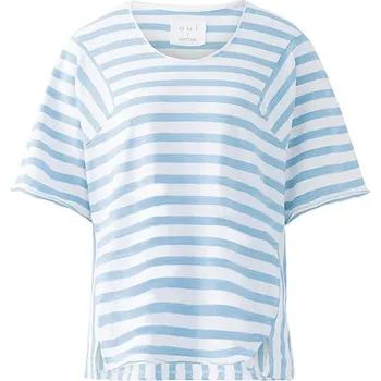 Dámské tričko Tričko Oui Hellblau/ Weiß 1635987 38