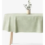 Oválný ubrus Malaga - zelený režný 120 x 200 cm