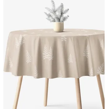 ubrus Kulatý ubrus z pevné bavlny - Severské stromky Ø 100 cm