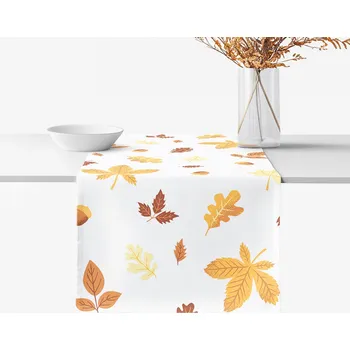 ubrus Běhoun na stůl 100% bavlněné plátno - Podzimní listí 35x160 cm
