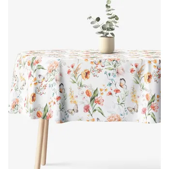 ubrus Oválný ubrus Valencia - Motýlí louka 120 x 160 cm