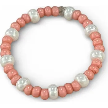 Prsten Nanny Prstýnek z korálků lososový