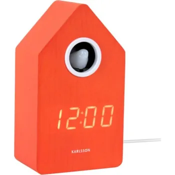 Budík Karlsson, Budík Cuckoo LED, jasně oranžový - Formadore