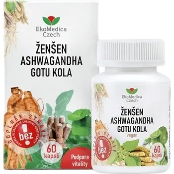 Ženšen Ashwagandha Gotu kola cps.60 EkoMedica