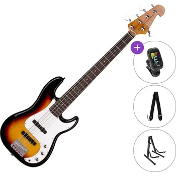 Baskytara SX SPB62+/5 SET 3-Tone Sunburst 5-strunná baskytara