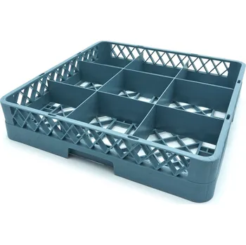 přísavka na sklo Maxima Koš na skleněné talíře do myčky nádobí - 50 x 50 cm - 9 přihrádek | Maxima, 09507104
