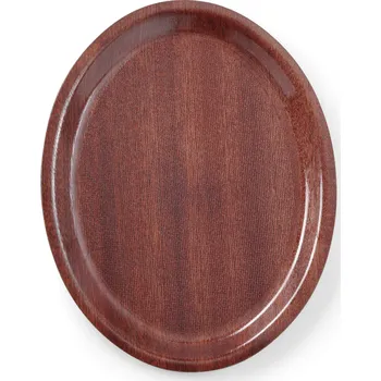 HENDI Tác servírovací laminovaný, protiskluzový, oválný, HENDI, Mahagon, 290x210mm