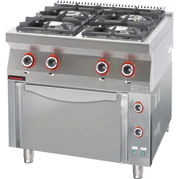 Sporák KROMET Plynový vařič 4-hořák s elektrickou troubou | KROMET, 700.KG-4/PE-1