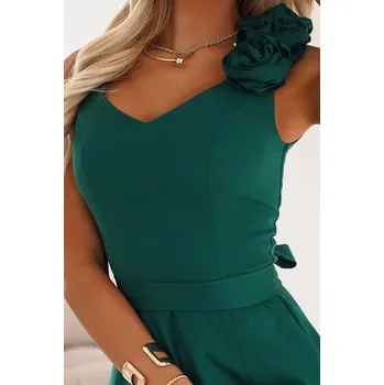 Dámské šaty Elegantní šaty Joanna, Smaragdové Velikost: XL