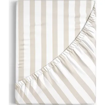 Prostěradlo Bavlněné napínací prostěradlo - Latte proužky 90 x 200 cm