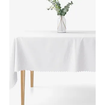 ubrus Sváteční hranatý teflonový ubrus - bílý s velkými ornamenty 80 x 80 cm