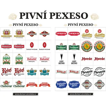 Pexeso Domácí pivotéka Pivní pexeso