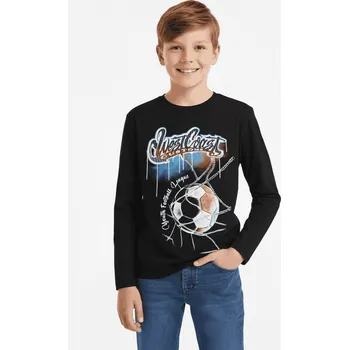 Chlapecké oblečení CHLAPECKÉ TRIČKO S FOTBALOVÝM MÍČEM NOVINKA Barva: Černá, Velikost: 134