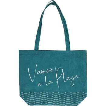 Sportovní taška Textilomanie Látková plážová taška Vamos, tmavě zelená