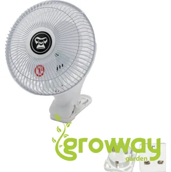 Domácí ventilátor Gorilla Clip Fan 15W, dvourychlostní klipsnový ventilátor 15 cm 1 ks