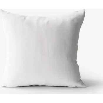 Povlak na polštářek Povlak na polštář ze lněné směsi - bílý 40 x 40 cm