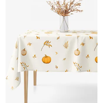 ubrus Hranatý ubrus 100% bavlněné plátno - Podzimní dýně a lístky 80 x 80 cm