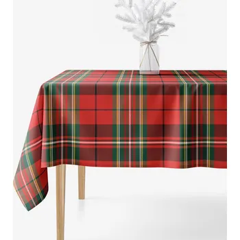 ubrus Hranatý ubrus 100% bavlněné plátno - Červené káro 80 x 80 cm