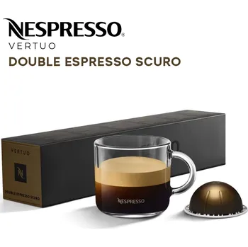 Kávovar Nespresso Vertuo Double Espresso Scuro 10 kapslí
