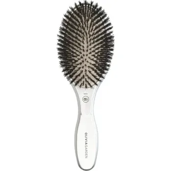 Olivia Garden Expert Care Oval Boar Bristles Silver