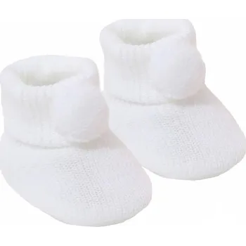 Capáčky Kojenecké botičky capáčky s bambulí bílé