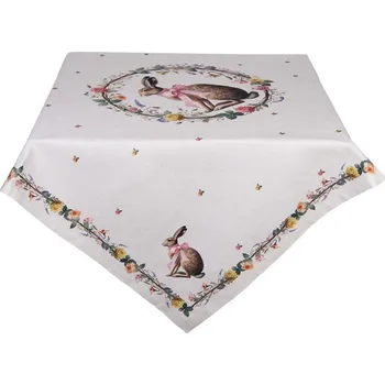 ubrus Ubrus zajíc s květy Easter Whispers Collection - 100*100 cm