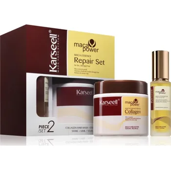 Kosmetická sada Karseell Repair Set Karseell Collagen Hair Mask maska na vlasy s kolagenem 500 ml + Karseell Moroccan Argan Oil regenerační olej na vlasy 50 ml kosmetická sada