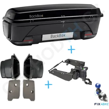 Auto-moto MFT 15002 BackBox Black + MFT 1203 BackCarrier Fix4Bike + MFT 15052 Bočnice