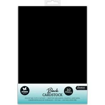 Volný čas Sada papírů Studio Light, A4, 10 l. - černé