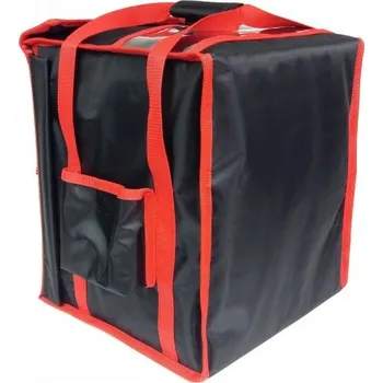 Taška na bowlingovou kouli FURMIS Taška na pizzu na 8 krabic 350x350 mm, z nylonu, černá s červeným lemováním | FURMIS, T8S