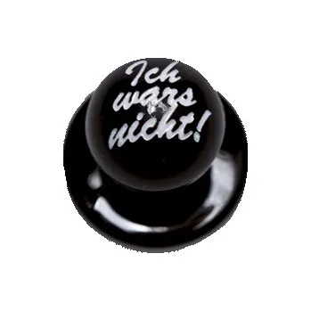 Gastro oděv KARLOWSKY Knoflíky Ich wars nicht!, 12 kusů / balení Barva: Černá