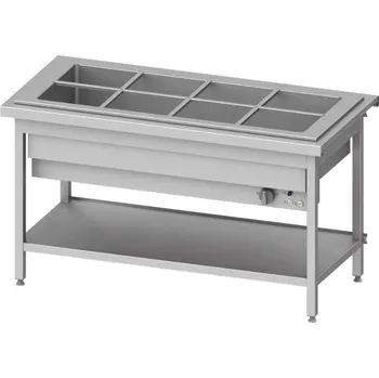 Sporák STALGAST Stacionární vodní lázeň jednokomorová 4x GN 1/1, 3,2 kW, 1570x750x880 mm | STALGAST, ST123151