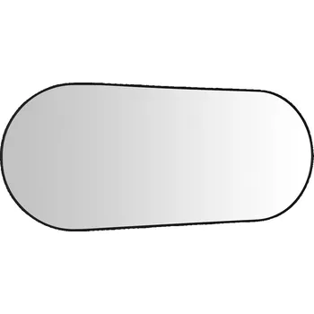 Zrcadlo Sapho AROWANA oválné zrcadlo v rámu 120x50cm, černá mat - AWB1250