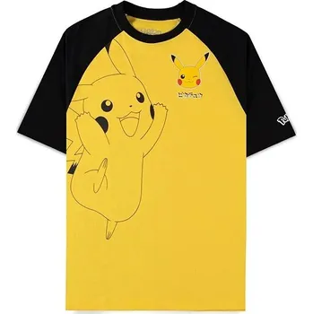 Pánské tričko Pokémon - Pikachu Black and Yellow - tričko L