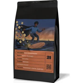 Káva 21 Coffee Columbia Dos Quebradas, Caturra / Washed, 1 kg