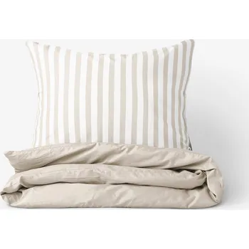 Povlečení Bavlněné povlečení Duo - Latte proužky s latte 140 x 200 a 70 x 90 cm