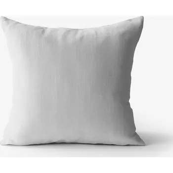 Povlak na polštářek Povlak na polštář ze lněné směsi - šedý 50 x 60 cm