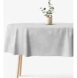 Oválný ubrus Malaga - šedý 140 x 180 cm