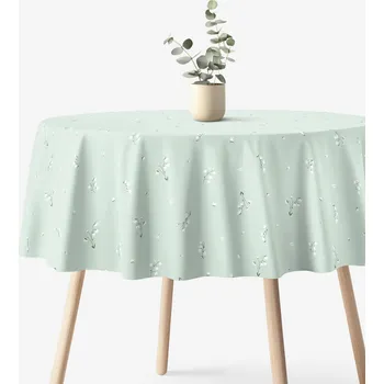 ubrus Kulatý ubrus 100% bavlněné plátno - Konvalinky Ø 100 cm