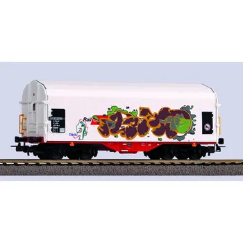 Modelová železnice H0 - Nákladní vůz s plachtou Rail Cargo Austria, Ep.VI s graffiti / PIKO 58982
