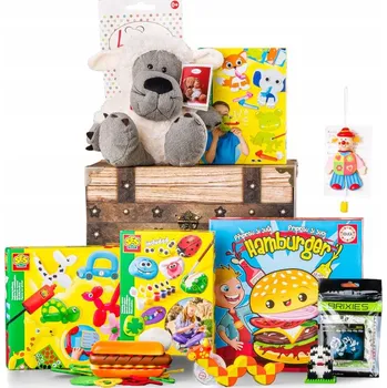 Dřevěná hračka Truhla plná hraček Alex dětské hračky velká sada mix 9 ks