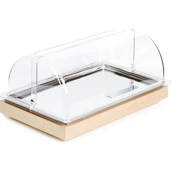 APS Chladící tác z nerezové oceli GN 1/1 530x325x85 mm, barva javor s poklopem | APS, Frames