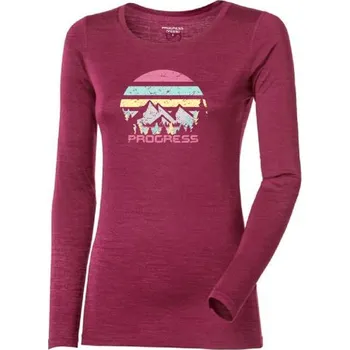 Dámské termoprádlo PROGRESS merino triko LANDSCAPE Barva: Růžová, velikosti: S