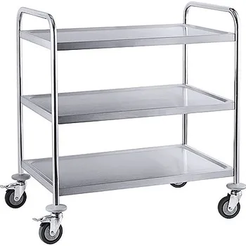Servírovací stolek CONTACTO Servírovací vozík trojpatrový, nerezová ocel | CONTACTO, 7004/003