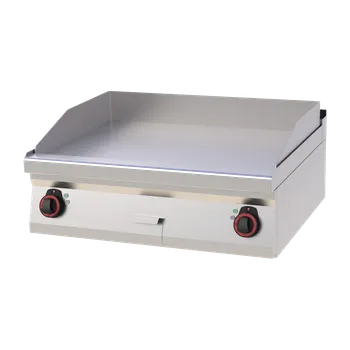 Kuchyňský gril Grilovací deska 80x51 elektrická chromovaná hladká bez podestavby 400 V | REDFOX - FTHC 70/08 E