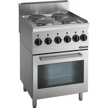 Sporák BARTSCHER Elektrický sporák 4 plotýnky s elektrickou troubou, 600x600x900 mm | BARTSCHER, 600 Imbiss