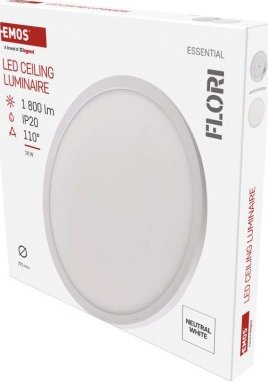 EMOS LED přisazené svítidlo FLORI kruhové, bílé, 18W, neutrální bílá 1539085186